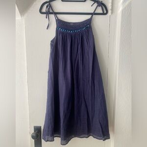 Calypso St. Barth Navy Tank Dress Beaded Detail Size Medium